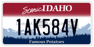 1AK584V  license plate in ID