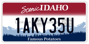 1AKY35U  license plate in ID