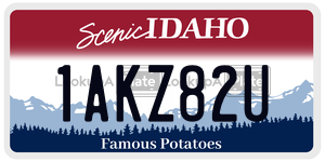 1AKZ82U  license plate in ID