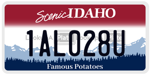 1AL028U  license plate in ID