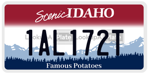 1AL172T  license plate in ID