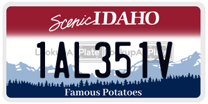 1AL351V license plate in Idaho