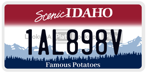 1AL898V  license plate in ID