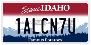 1ALCN7U  license plate in ID