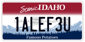 1ALEF3U  license plate in ID