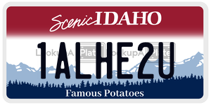 1ALHE2U  license plate in ID