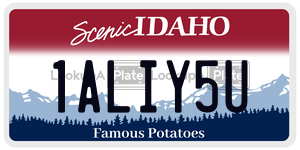 1ALIY5U  license plate in ID