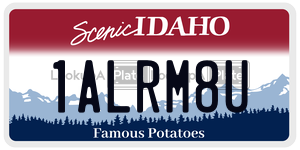 1ALRM8U  license plate in ID