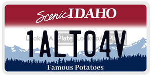 1ALT04V  license plate in ID