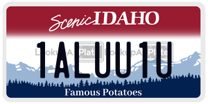 1ALUU1U license plate in Idaho