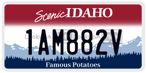 1AM882V  license plate in ID
