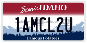 1AMCL2U  license plate in ID