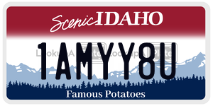 1AMYY8U  license plate in ID