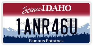 1ANR46U  license plate in ID