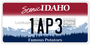 1AP3  license plate in ID