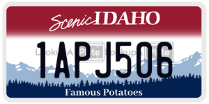 1APJ506  license plate in ID