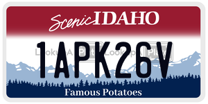 1APK26V  license plate in ID