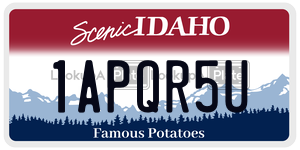 1APQR5U  license plate in ID