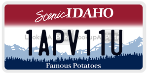 1APV11U  license plate in ID