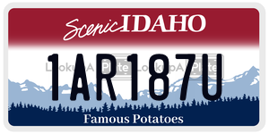 1AR187U  license plate in ID