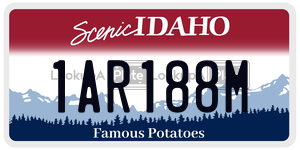 1AR188M  license plate in ID