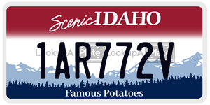 1AR772V  license plate in ID