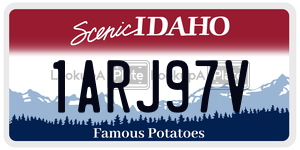 1ARJ97V  license plate in ID