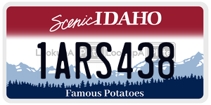 1ARS438  license plate in ID