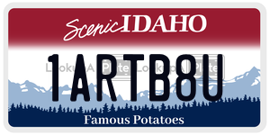 1ARTB8U  license plate in ID