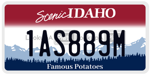 1AS889M  license plate in ID