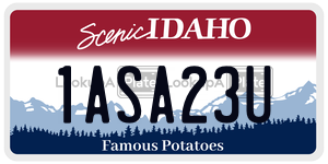 1ASA23U  license plate in ID