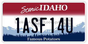 1ASF14U  license plate in ID