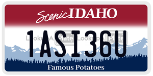 1ASI36U  license plate in ID