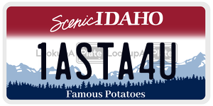1ASTA4U  license plate in ID