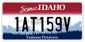 1AT159V  license plate in ID