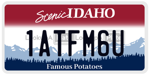 1ATFM6U  license plate in ID
