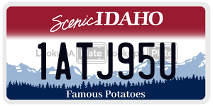 1ATJ95U  license plate in ID