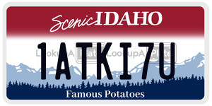 1ATKI7U  license plate in ID