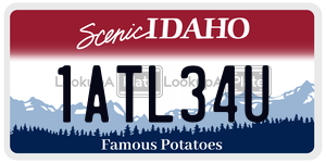 1ATL34U  license plate in ID