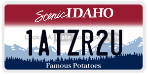 1ATZR2U  license plate in ID