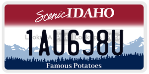1AU698U  license plate in ID