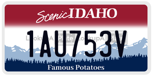 1AU753V  license plate in ID