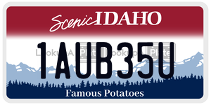 1AUB35U  license plate in ID