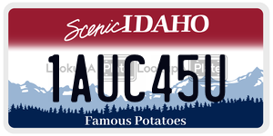 1AUC45U  license plate in ID