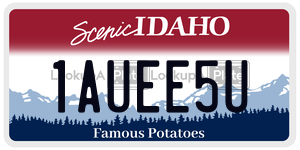 1AUEE5U  license plate in ID