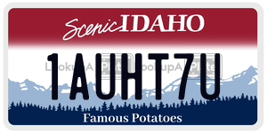 1AUHT7U  license plate in ID