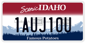 1AUJ10U  license plate in ID