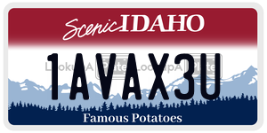 1AVAX3U  license plate in ID