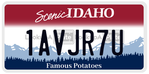 1AVJR7U  license plate in ID