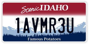 1AVMR3U  license plate in ID